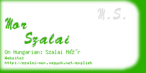 mor szalai business card